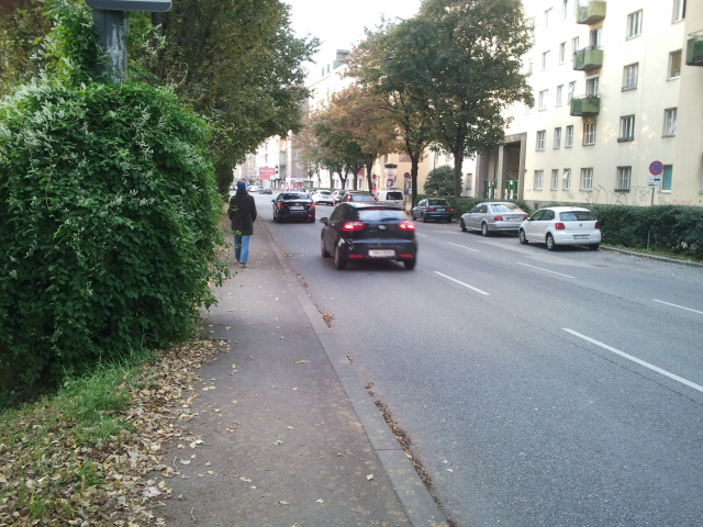 Bis 2020 musste man vom ruhigen Weg am Donaukanal auf die stark befahrene Schüttelstraße ausweichen. | Foto: Christian Bauer