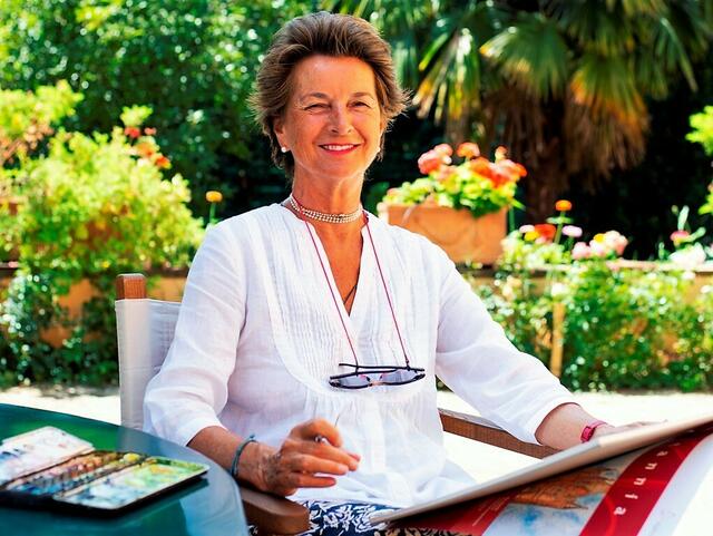 Alexandra Magris Weigelsperg beim Malen in Florenz. | Foto: privat