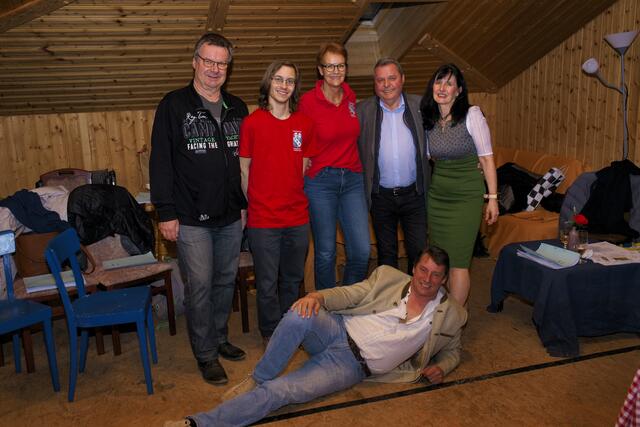 Gerhard Bubenitschek, Alex Nusko, Andrea van Randenborgh, Franz Schneider, Vroni Bubenitschek und Helmut Bertalan