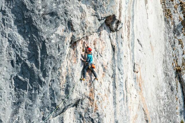 Michael Maili klettert in der Röthelstein-Nordwand. | Foto: Martin Meieregger