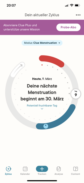 Unser App Tipp der Woche Clue Perioden Kalender ist die App von Frauen für Frauen. Mit dieser App lässt sich der eigene Menstruationszyklus im Auge behalten. Gleichzeitig ist sie perfekt für Schwangere und all jene, die einen Kinderwunsch haben. | Foto: Screenshot