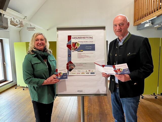 Gesunde-Gemeinde-Arbeitskreisleiterin Vizebürgermeisterin Heidi Mitterhuber und Bürgermeister Christian Dörfel. | Foto: Brandstätter
