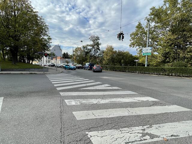 Die Kreuzung Cottagegasse/Krottenbachstraße. | Foto: Johannes Reiterits