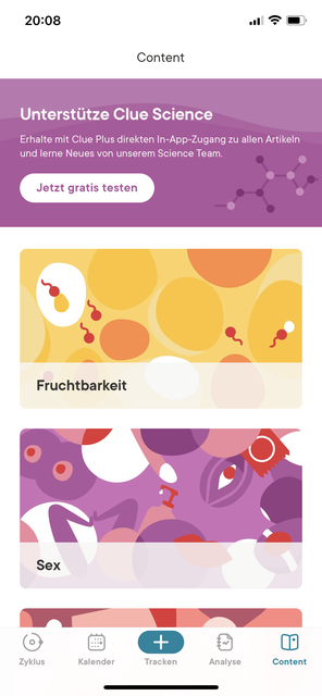 Unser App Tipp der Woche Clue Perioden Kalender ist die App von Frauen für Frauen. Mit dieser App lässt sich der eigene Menstruationszyklus im Auge behalten. Gleichzeitig ist sie perfekt für Schwangere und all jene, die einen Kinderwunsch haben. | Foto: Screenshot