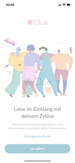 Unser App Tipp der Woche Clue Perioden Kalender ist die App von Frauen für Frauen. Mit dieser App lässt sich der eigene Menstruationszyklus im Auge behalten. Gleichzeitig ist sie perfekt für Schwangere und all jene, die einen Kinderwunsch haben. | Foto: Screenshot