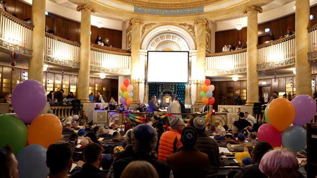 Im Wiener Stadttempel wurde Purim ausgelassen gefeiert. | Foto: Alexander Mach/RMW