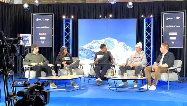 Valentin Rainer, Nadine Wallner, Stefan Steinacher, Lukas Müllauer, Roman Kuss beim FWT-Talk. | Foto: Kogler