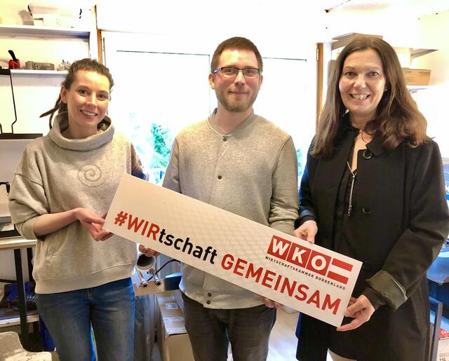 Die Jungunternehmer Sonja und Matthias mit Regionalstellen Obfrau Melanie Eckhardt | Foto: WK Regionalstelle Mattersburg