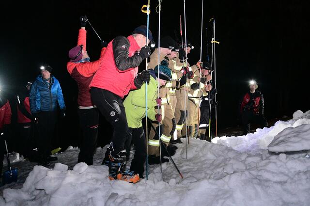 Die Gemeinschaftsübung wurde im Bereich Hüttegg vorgenommen.  | Foto: ZOOM-Tirol