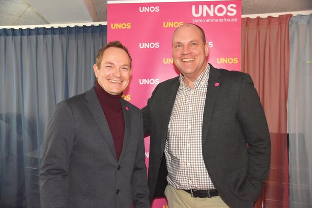 Florian Huter (li.) mit UNOS-Bundesgeschäftsführer Markus Ott. | Foto: UNOS