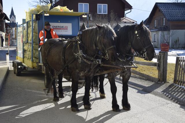 Durch den Ort mit zwei PS: In Bad Mitterndorf läuft die Müllentsorgung "tierisch gut"! | Foto: Sabine Lienbacher