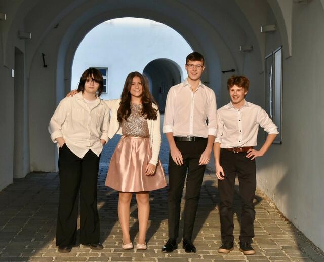 Ensemble StreichHolzBlechKnöpfe Anna Picherl, Letizia Lamb, Julius Schantl, Samuel Scherzer | Foto: Musikschule Spittal