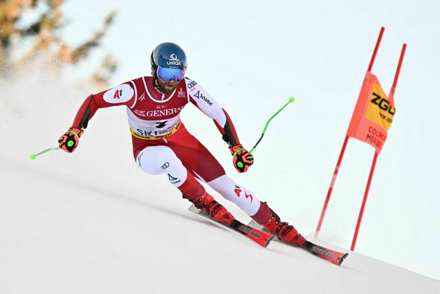 Marco "Blacky" Schwarz (hier auf einem Archivfoto aus Courchevel) holt den zweiten Platz im Super G von Soldeu | Foto: FABRICE COFFRINI / AFP / picturedesk.com