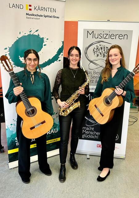 Amirah Pranzl, Ramona Angerer, Julia Schantl | Foto: Musikschule Spittal