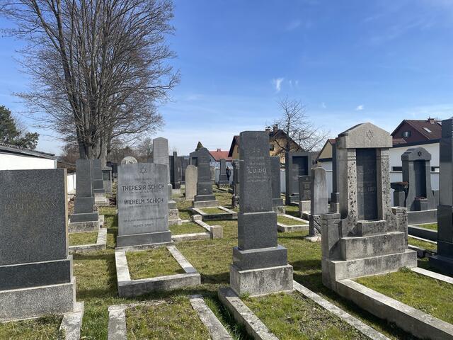 Blick über den Friedhof und die restaurierten Gräber. | Foto: Daniel Schmidt