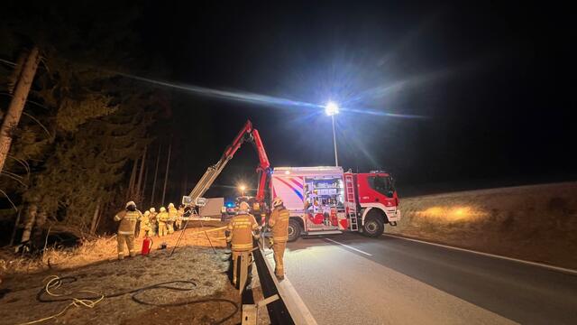 Einsatz bei einem Verkehrsunfall im Lungau, 17. März 2023. | Foto: Freiwillige Feuerwehr Tamsweg