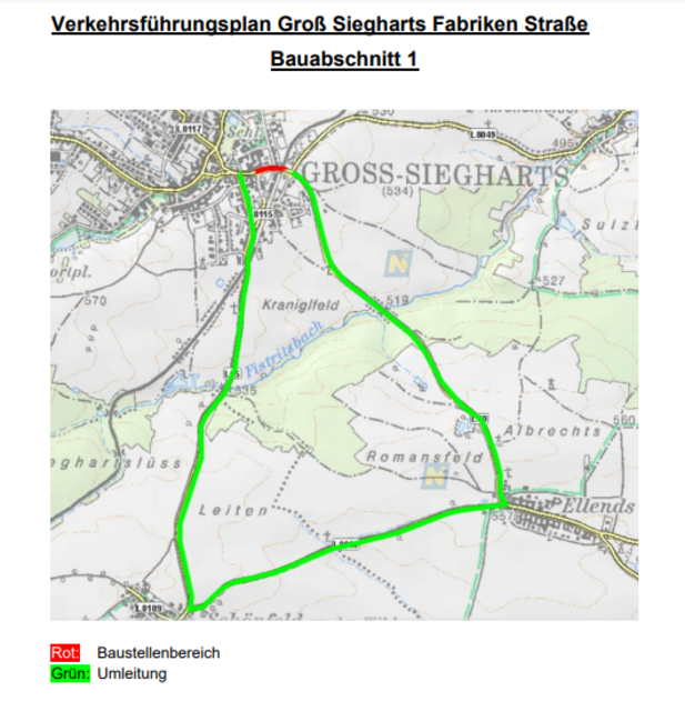 Umleitung Groß Siegharts Teil1