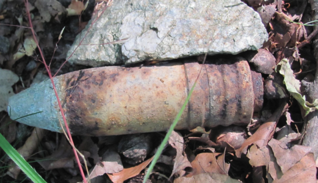 Grünbach Sprenggranate im Garten eines Einfamilienhauses gefunden