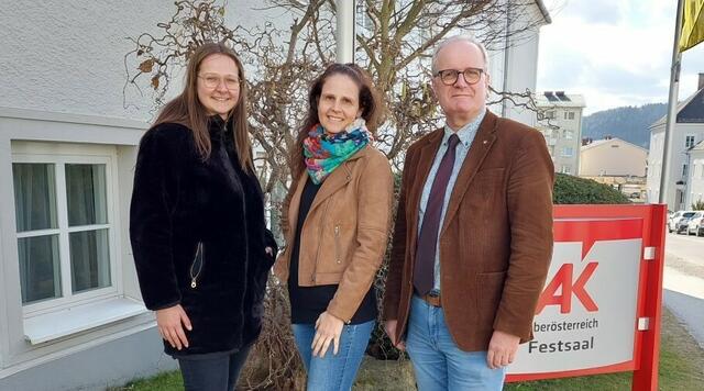 SPÖ-Stadtparteivorsitzende Alexandra Röhrenbacher, Vizebürgermeisterin Sonja Seifried und Bürgermeister Christian Gratzl (von links) halten die Arbeiterkammer für einen idealen Standort für ein Jugendzentrum. | Foto: SPÖ Freistadt