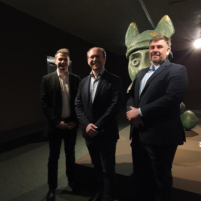 Christoph Mayer, Peter Trebsche und Franz Pieler laden in die neue Kelten-Ausstellung | Foto: Thiem