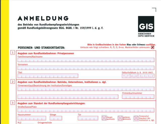 Statt der GIS-Gebühr finanziert sich der ORF künftig über eine Haushaltsabgabe. | Foto: Screenshot GIS