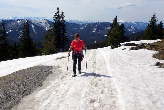 Aufstieg noch teilweise im Altschnee