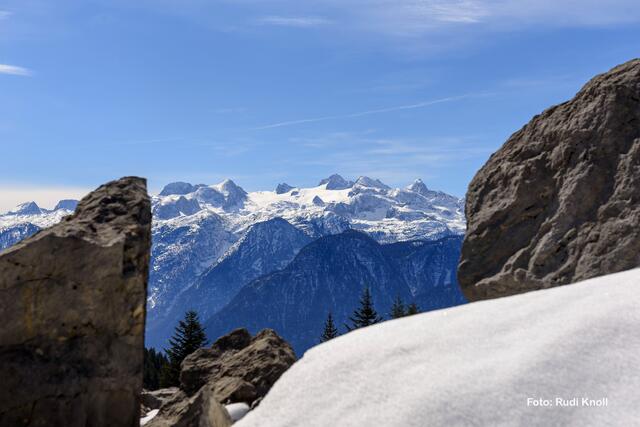 Das Dachsteinmassiv vom Felssturz aus fotografiert!
