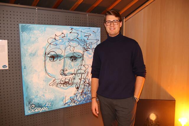 Scorps versteigerte bei seiner ersten Vernissage ein Werk.