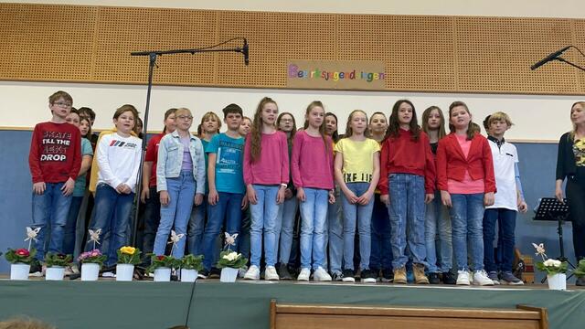 Der Chor der Mittelschule Neuhaus am Klausenbach. | Foto: Mittelschule Jennersdorf