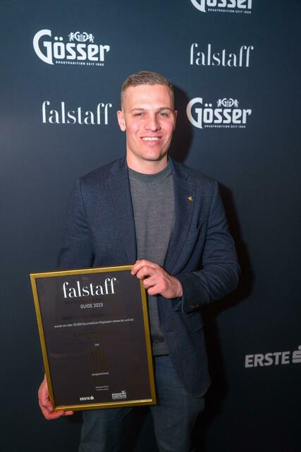 Falstaff kürte Benjamin Parth zum Bundesländer-Sieger in Tirol im aktuellen Falstaff Restaurantguide 2023. | Foto: Falstaff / Andreas Tischler