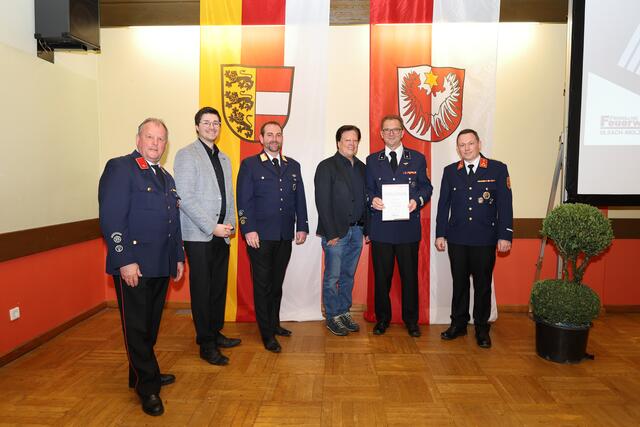 (v. l.) Anton Macek, Lukas Gradnitzer, Rene Moser, Willi Koch, Wolfgang Hassler, Martin Tidl | Foto: Feuerwehr Olsach-Molzbichl