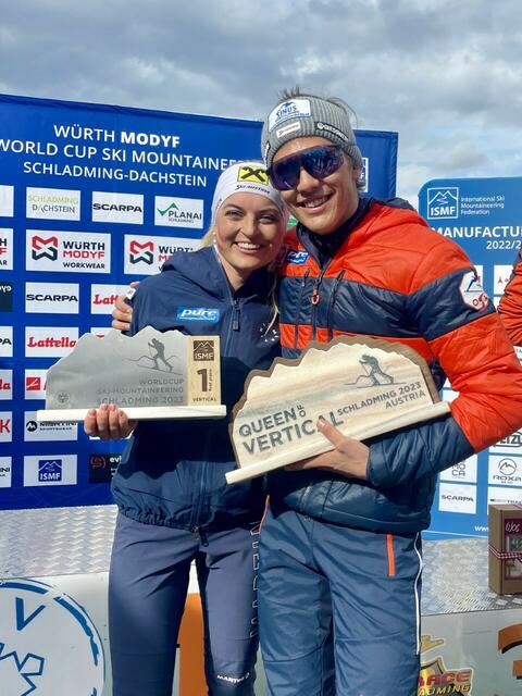 Andreas Mayer, Sarah Dreier, Trophäen. | Foto: privat