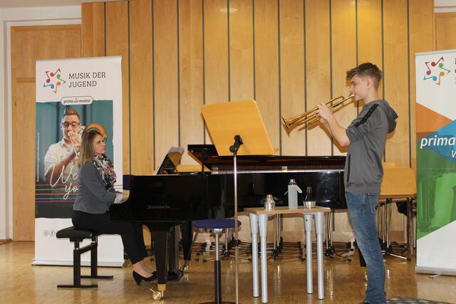 Jonas Hörmann beim Landeswettbewerb prima la musica | Foto: Reinhard Hörmann