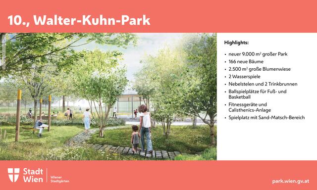 So soll der neue Walter-Kuhn-Park in Favoriten aussehen. | Foto: MA 42