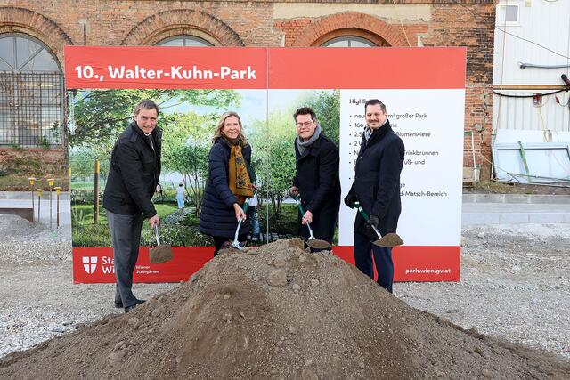 Der Walter Kuhn-Park soll bereits im August 2024 fertiggestellt werden. | Foto: PID/Votava