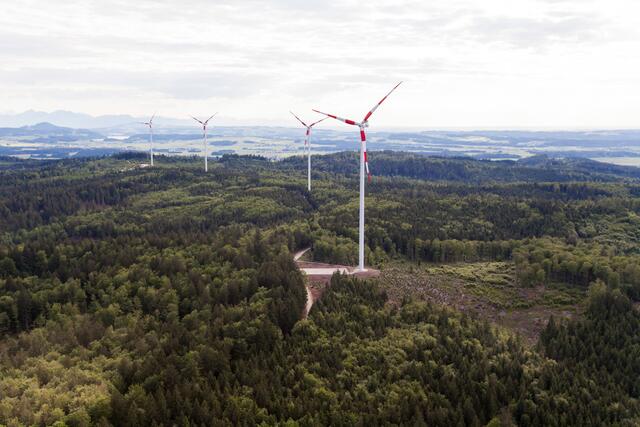 Der Windpark Munderfing im Kobernaußerwald. | Foto: Windpark Munderfing