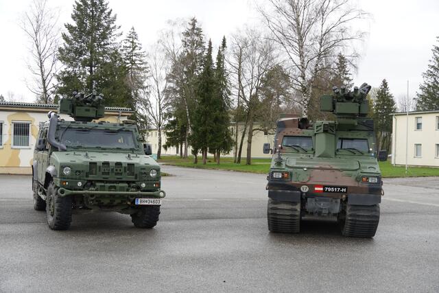 Das Bundesheer zeigte die neuen Fahrzeuge her. | Foto: Emanuel Hasenauer