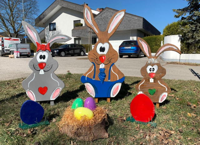 So sehen die gestohlenen Osterhasen aus. | Foto: Kultur- und Dorferneuerungsverein Schwarzau/Stfd.