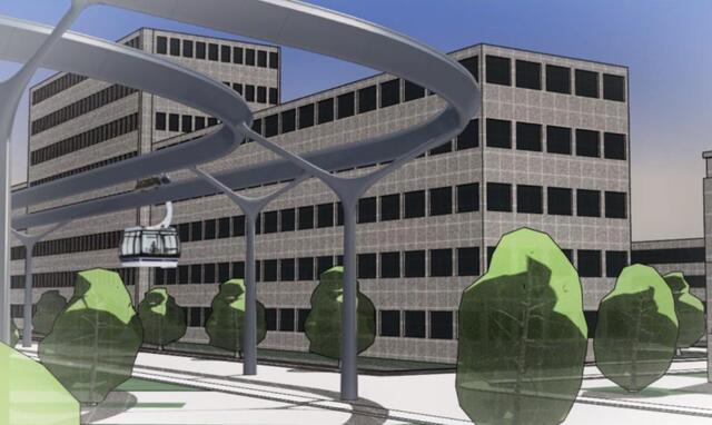 City Cable-Car zwischen Sillpark und Olympiaworld als Vision. | Foto: Praxmarer/Srele, Bernhard Gruppe Kairos