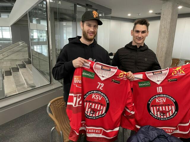Die neuen Kapfenberger Kevin Moderer und Daniel Oberkofler.