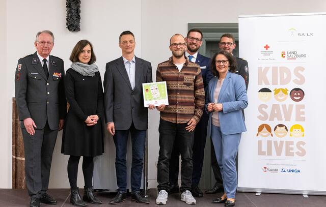 Richard Pfitscher und Roland Grabner von der Mittelschule Saalfelden. | Foto: Land Salzburg/Neumayr/Andreas Schaad