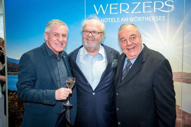 Fußballstar Walter Schachner mit Hans-Werner Frömmel und „Zwischenzeitweltmeister“ Werner Grissmann.