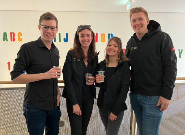 „Gesundes Dorf“-Arbeitskreisleiter Sascha Krikler sowie der Team der Joiser Jugend mit Obfrau Julia Rittsteuer, Jana Weber und Max Huber | Foto: Jois Info