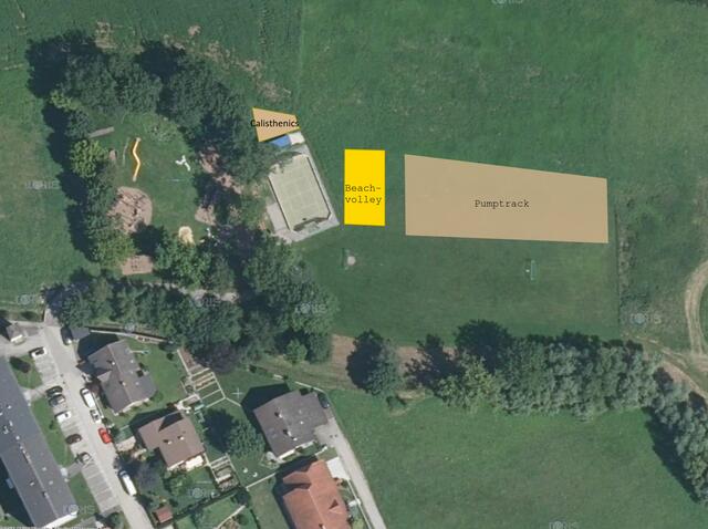 Neben einem Pumptrack soll auf dem Areal auch ein Berachvolleyballplatz und ein Pavillon entstehen. | Foto: Team Hofko