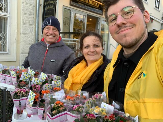 Frühlings-Blumen-Grüße der Liste Flammer in Bad Vöslau. | Foto: Liste