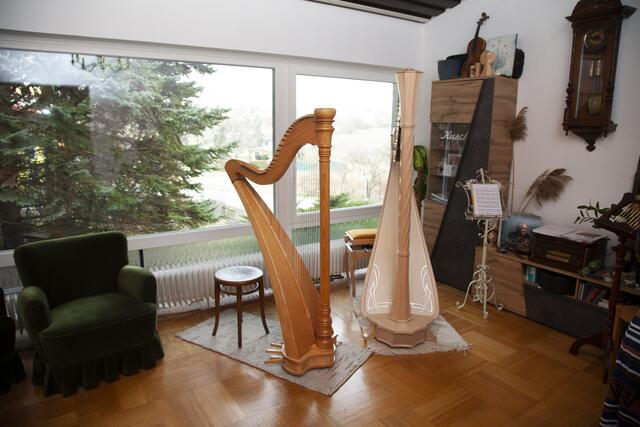 Im Musikzimmer von Petra Mallin. | Foto: Regina Courtier