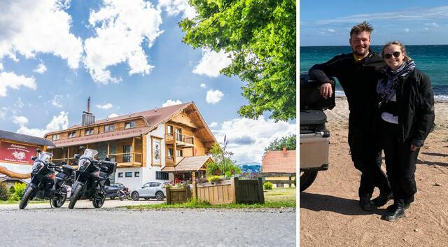 Das Hotel Deixelberger im Gräbern hat sich auf Motorradfahrer spezialisiert. Chef Martin Deixelberger und seine Lebensgefährtin Paulina Premitzer sind selbst leidenschaftliche Motorradfans.  | Foto: kurvenfahrer.at / Privat