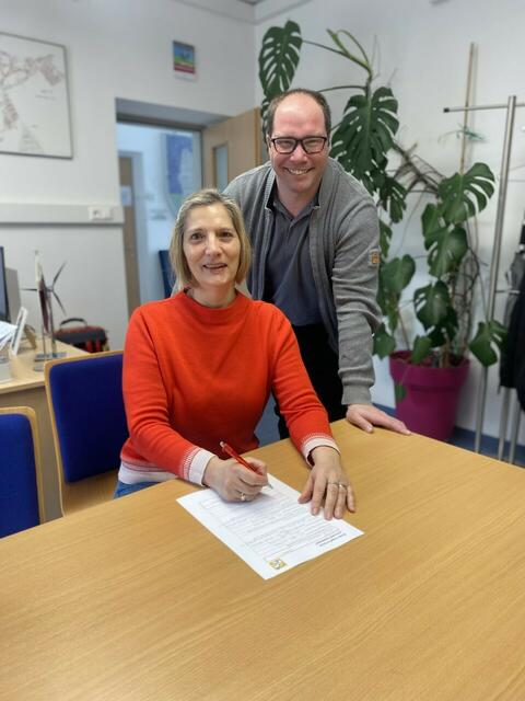 Carmen Trautendorfer und Bürgermeister Martin Almstädter  | Foto: Gemeinde Petronell-Carnuntum 