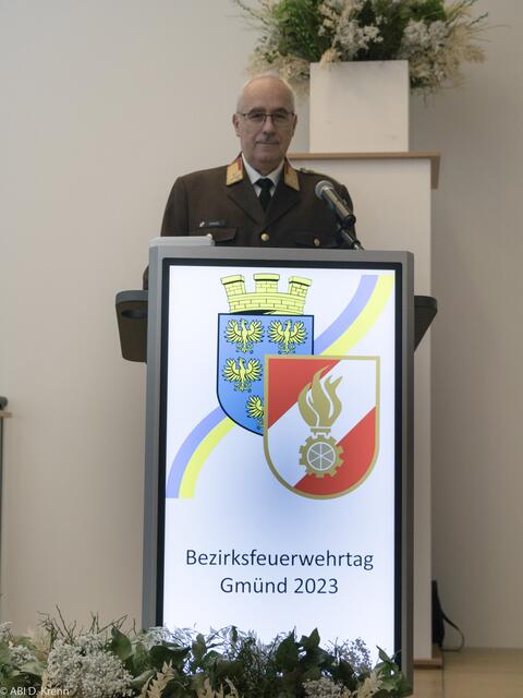 Bezirksfeuerwehrkommandant LFR Erich Dangl | Foto: ABI Dominik Krenn