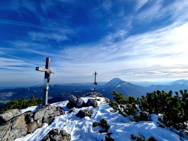 Unendliche Weite 🤩 - von der Scheibe ins Ötscherland einischauen  | Foto: Sabine Holler-Mondl 